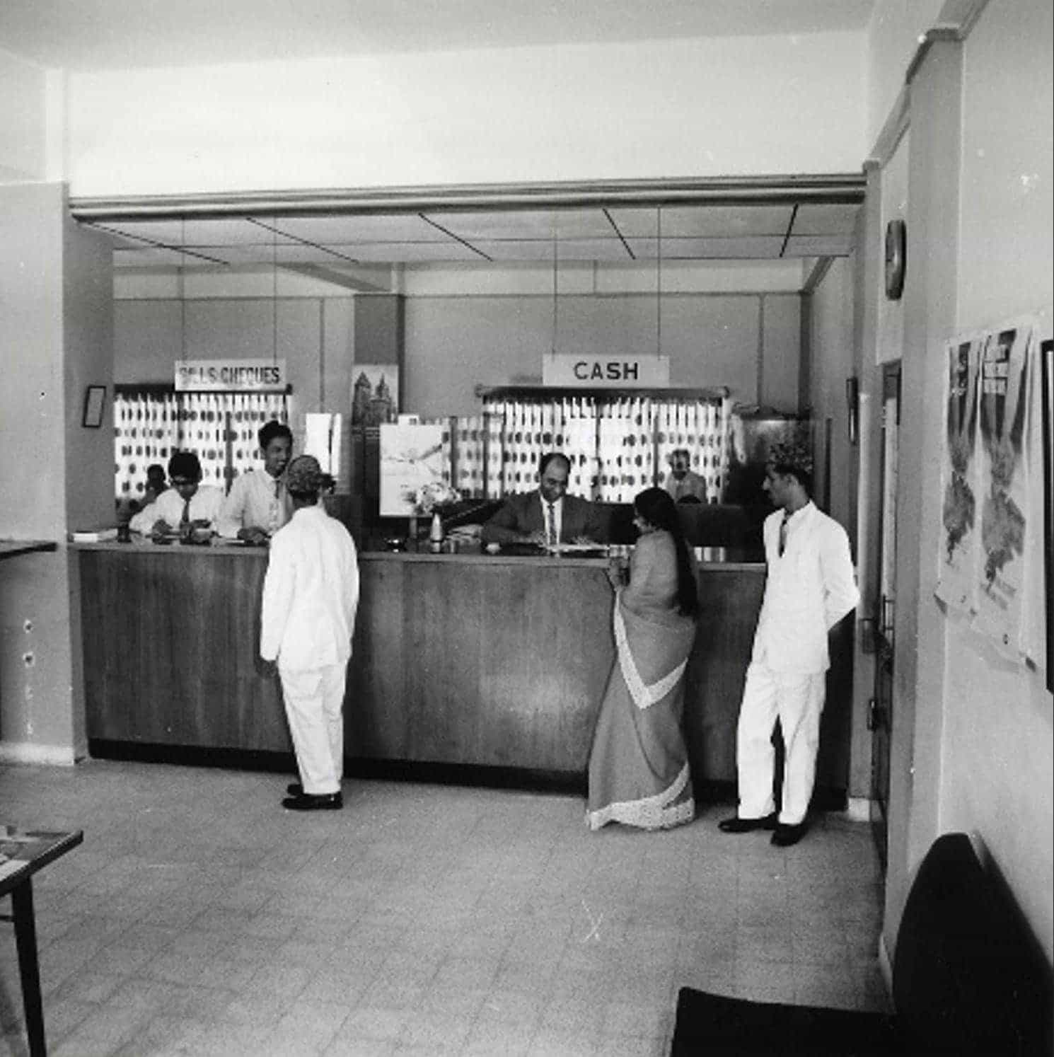 Business in the Karachi branch in 1964